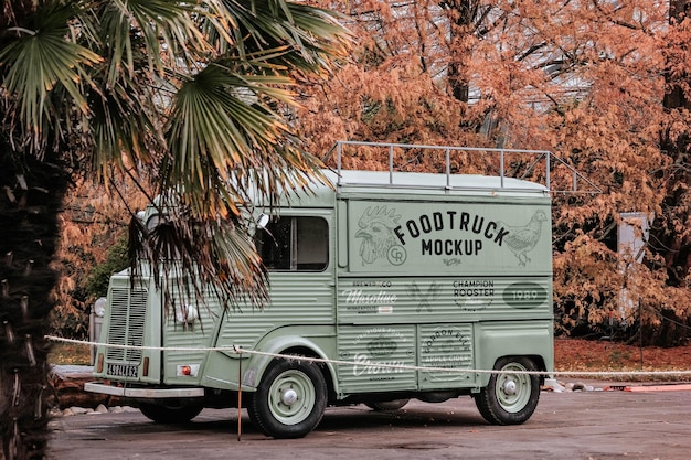 PSD modèle de véhicule de camion de restauration