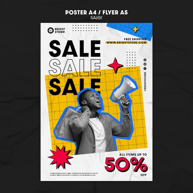 Modèle de vente design plat