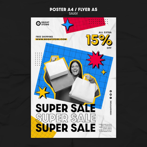 Modèle de vente design plat