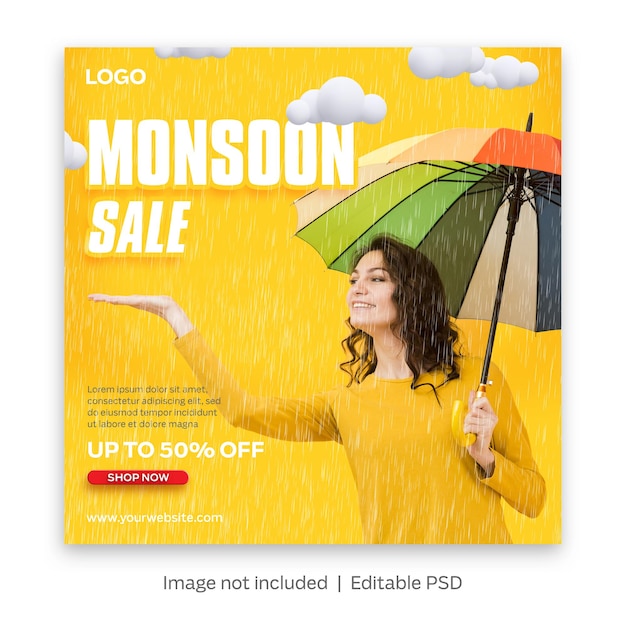 PSD modèle de vente de mousson