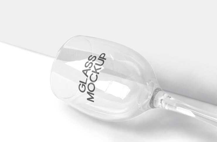 PSD modèle de verre à vin transparent