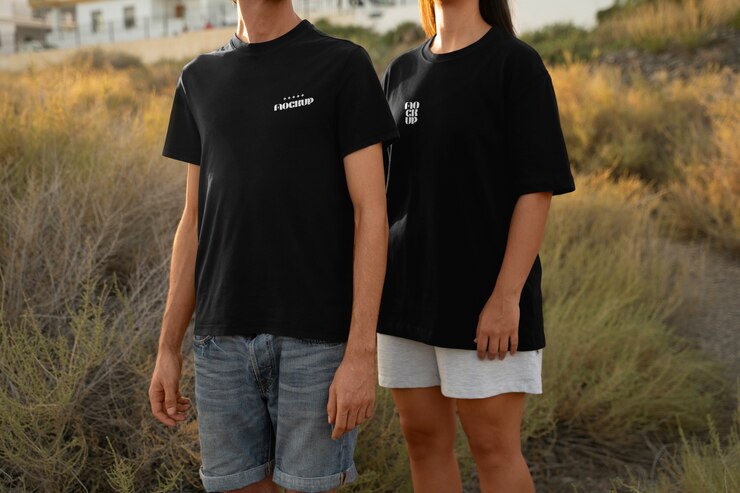 PSD modèle de vêtements avant et arrière