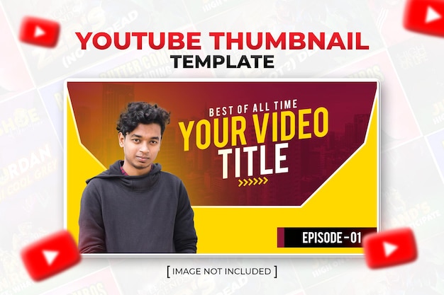 Modèle de vignette YouTube accrocheur personnalisé
