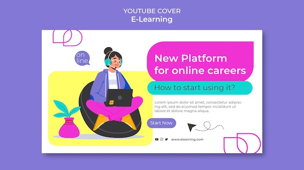 Modèle De Vignette Youtube Design Plat E Learning