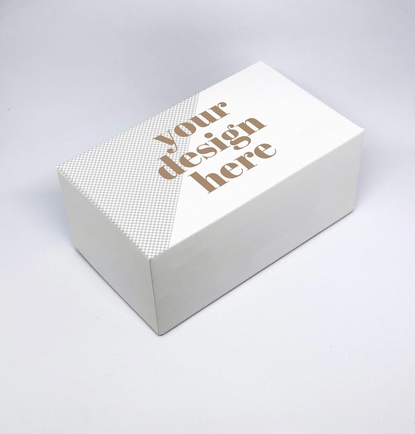 Modèle de vitrine de mock-up de conception de boîte blanche en carton PSD