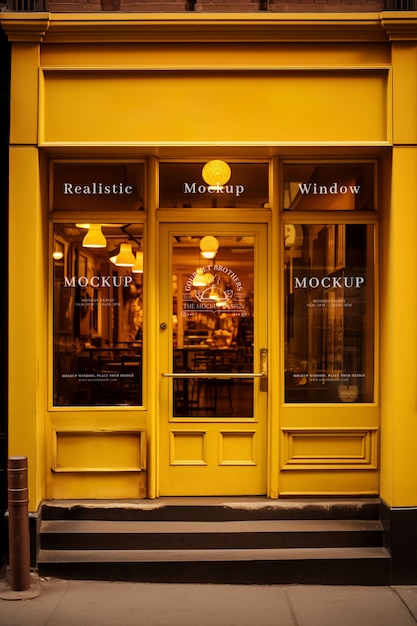 Modèle de vitrine d'un restaurant