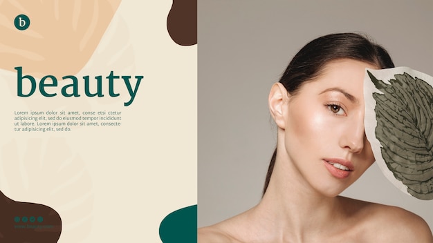 Modèle web beauté avec une femme