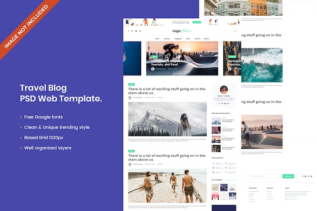 Modèle Web De Blog De Voyage
