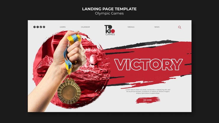 PSD modèle web de compétition sportive