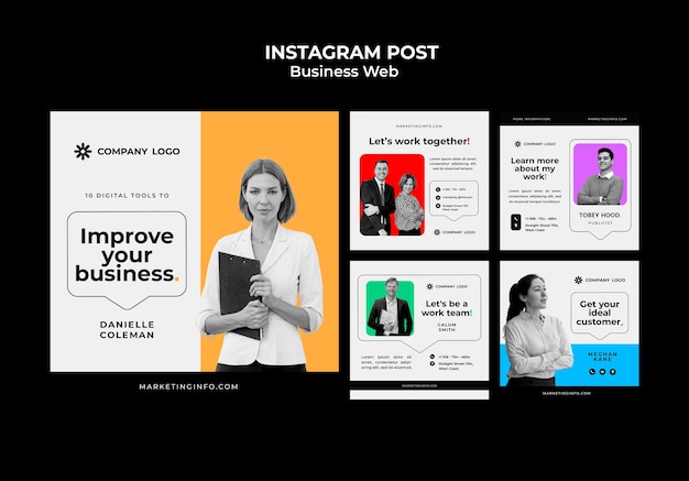 Modèle web d'entreprise design plat