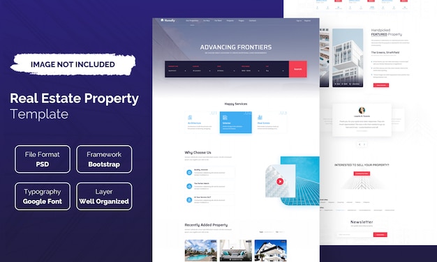 PSD modèle web immobilier
