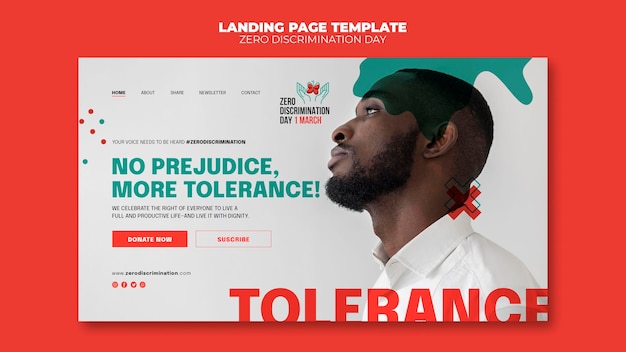 PSD modèle web de la journée zéro discrimination