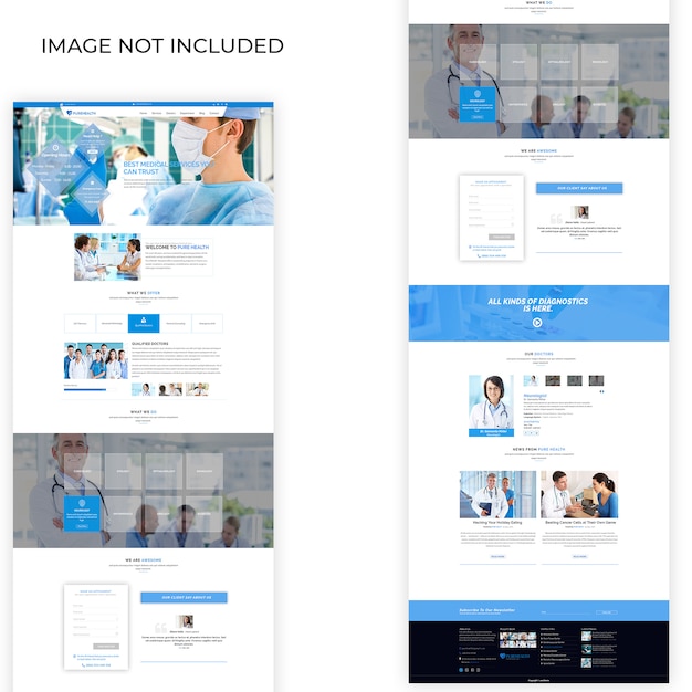 PSD modèle web médical purehealth