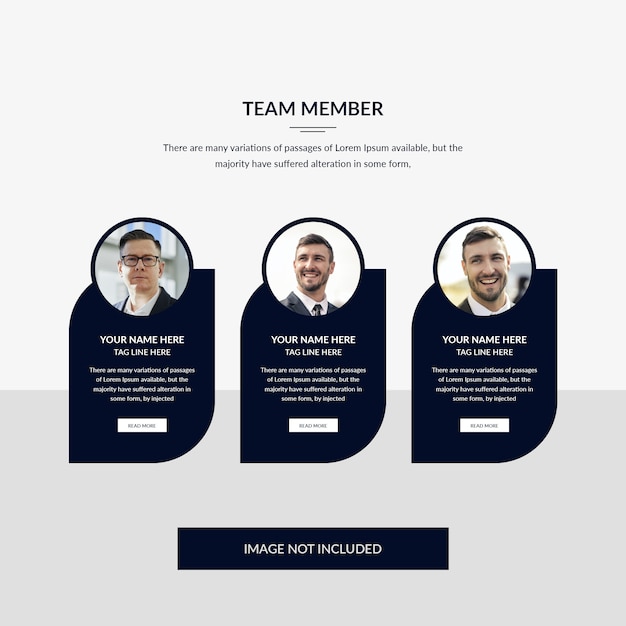 modèle web de membre de l'équipe