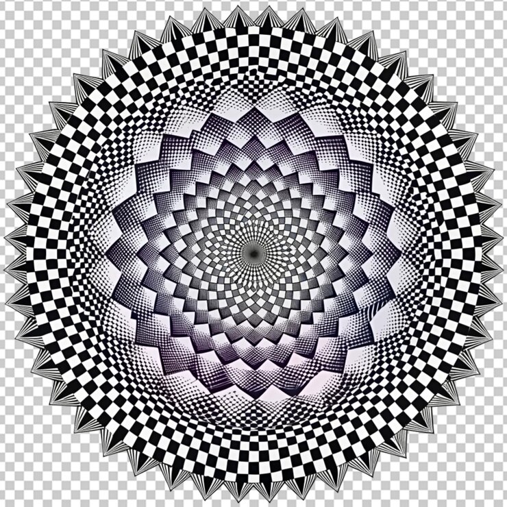 PSD des modèles algorithmiques créant des illusions optiques