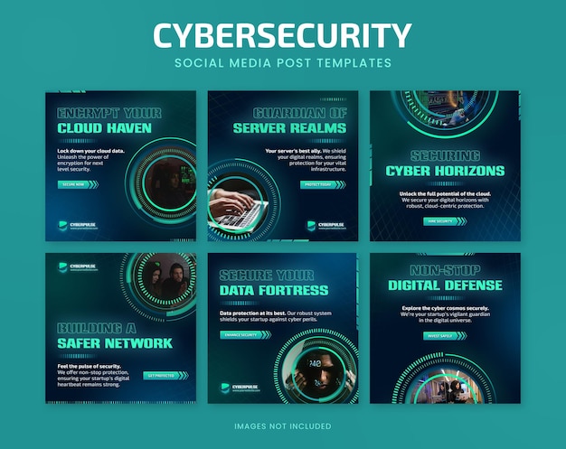 Des modèles de bannières de cybersécurité sur Instagram et Facebook