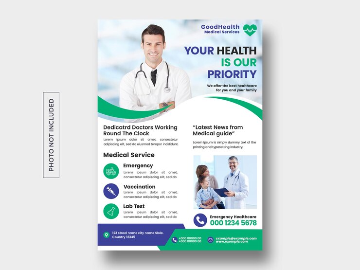 PSD modèles de flyers médicaux