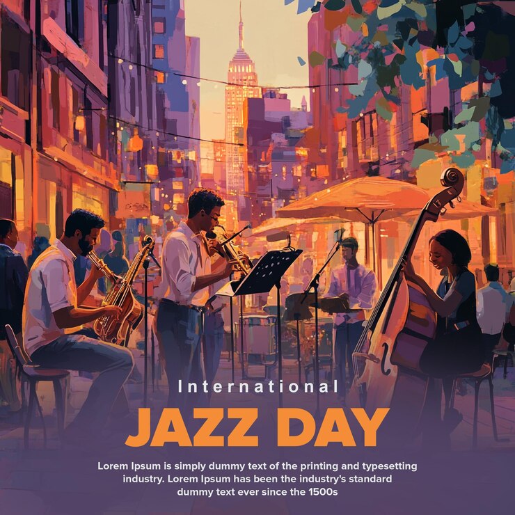PSD des modèles de haute qualité pour les affiches de la journée internationale du jazz