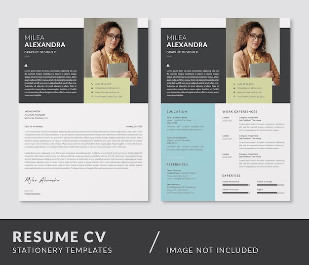 Modèles PSD de conception de CV CV