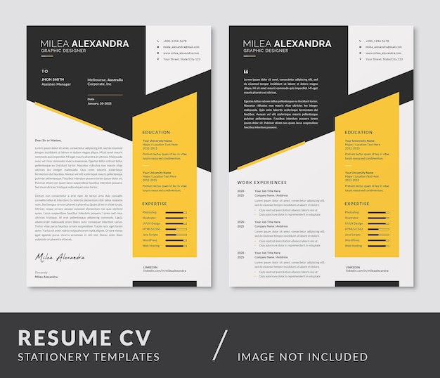 PSD modèles psd de conception de cv cv