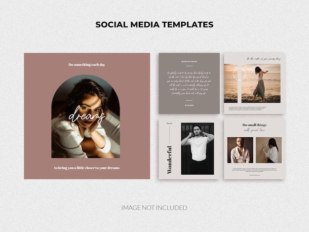 Modèles De Publication Sur Les Médias Sociaux Esthétiques