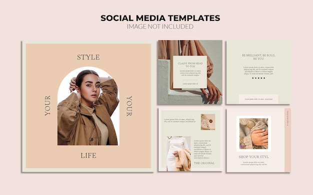 Modèles De Publication Sur Les Médias Sociaux Instagram Beauté Et Mode