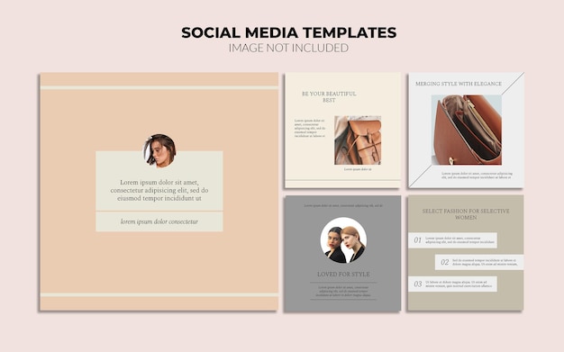 Modèles De Publication Sur Les Médias Sociaux Instagram Beauté Et Mode