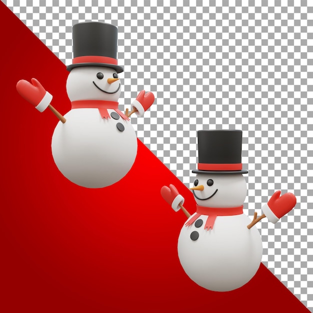 modélisation 3d chapeau blanc neige gants illustration noël