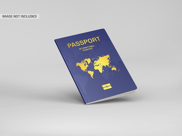 Modell des internationalen reisepasses im reisepapier