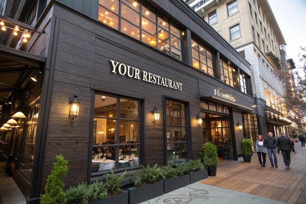 Modell des Restaurants-Fassaden-Logos