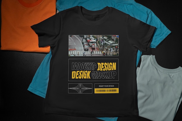 PSD modell-design von sweatshirts und t-shirts