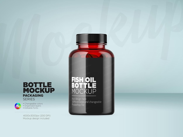 Modell einer Fischölflasche