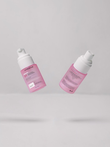 PSD modell einer kosmetik-serum-flasche