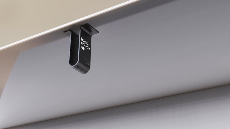 PSD modell einer metallplatte an der wand