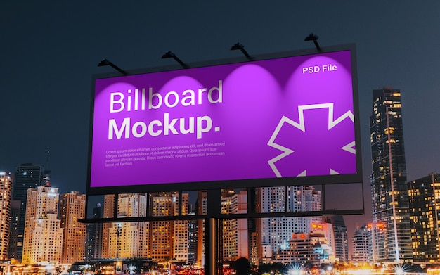 Modell einer Nacht-Straßen-Plakatwand