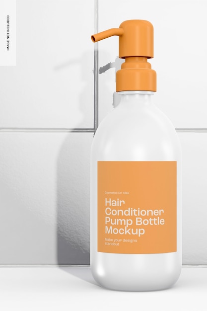 Modell einer Pumpflasche für Haarspülung, Vorderansicht