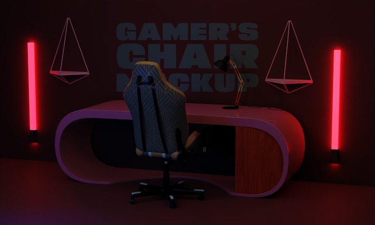 PSD modell eines gamer-stuhls