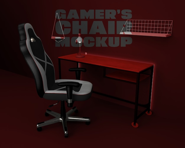 PSD modell eines gamer-stuhls