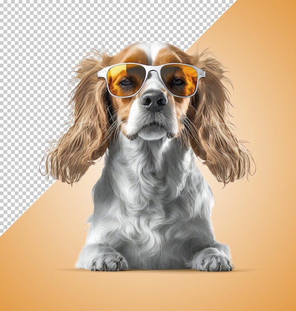 PSD modell eines hundes mit sonnenbrille