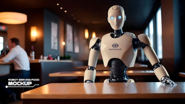 Modell eines Roboter, der Essen und Getränke serviert