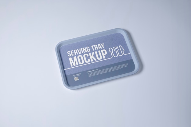 Modell eines Serviertabletts von oben