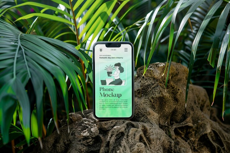 PSD modell eines smartphone-geräts