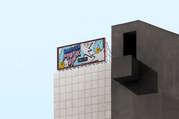 Modell für Außenwerbung auf einem Gebäude