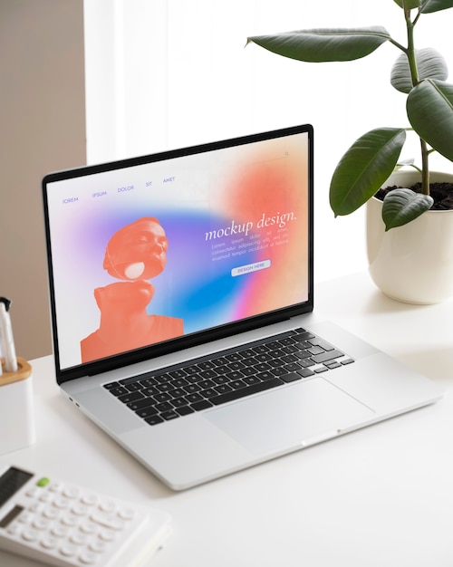 Modell für einen Laptop für Videokonferenzen