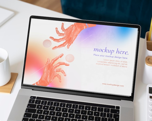 Modell für einen Laptop für Videokonferenzen