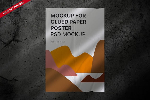 Modell für geklebtes Papierplakat