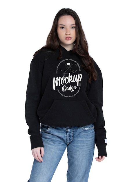 Modell-Sweatshirt-Design für das Branding