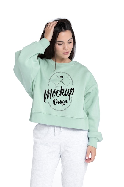 Modell-Sweatshirt-Design für das Branding