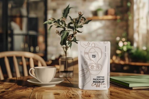 Modell von Kaffeeverpackungen