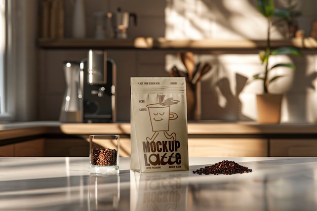 Modell von Kaffeeverpackungen